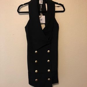 Tuxedo style mini dress
